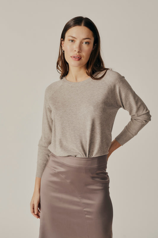 LORRAINE SWEATER - GREY MELANGE