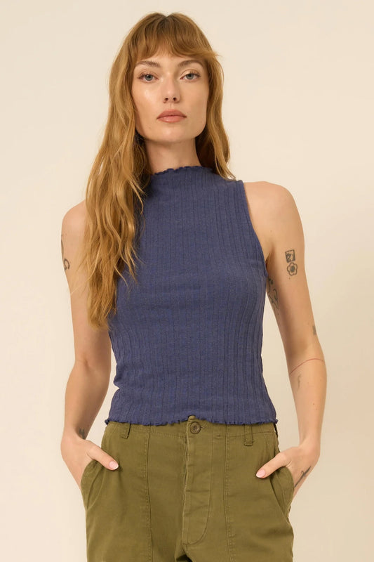 CHASING YOU RIB TANK - RICH INDIGO