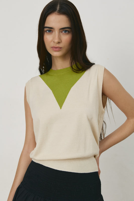 LUCE KNITTED TOP - OFF WHITE