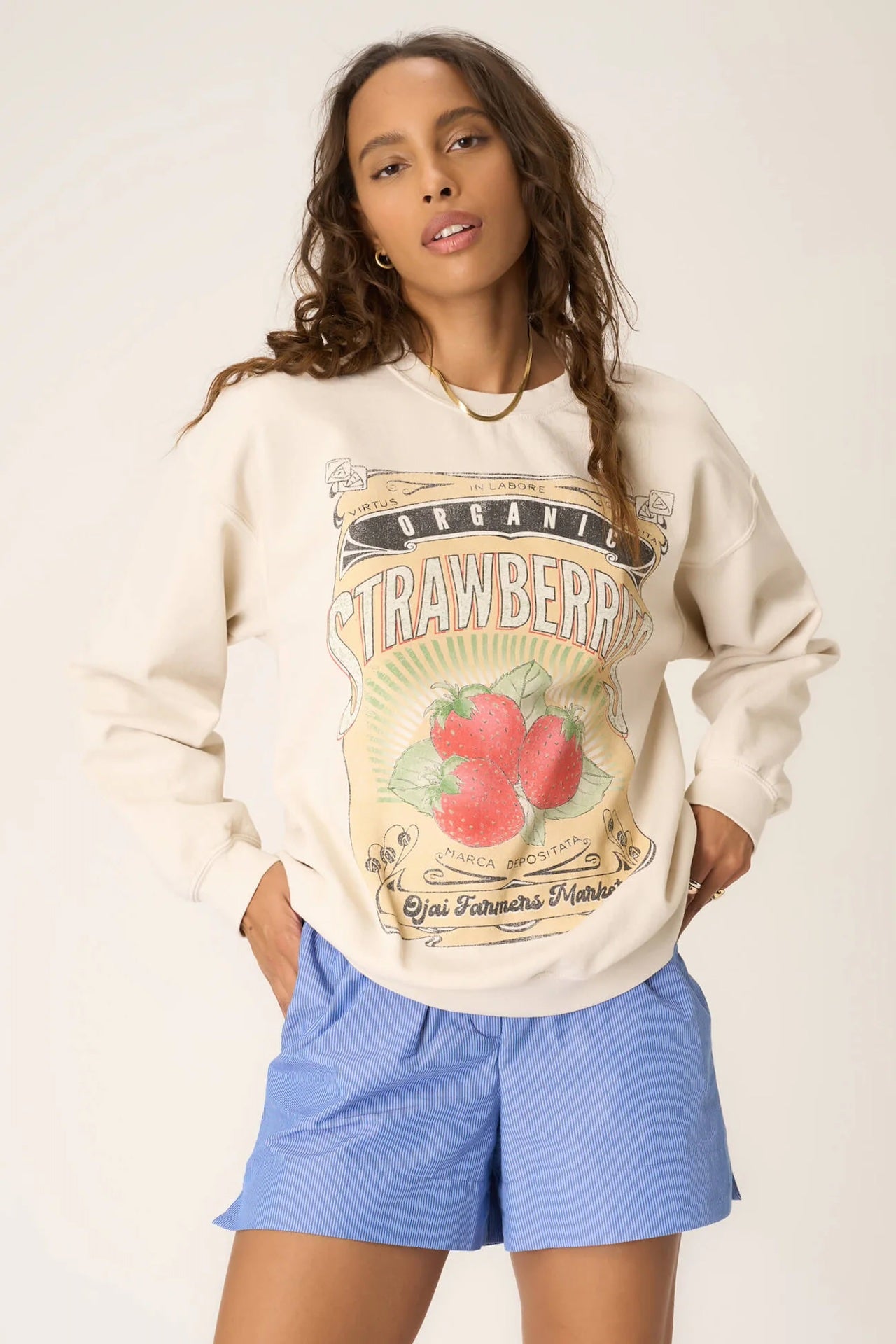 STRAWBERRIES OVERSIZED SWEATSHIRT